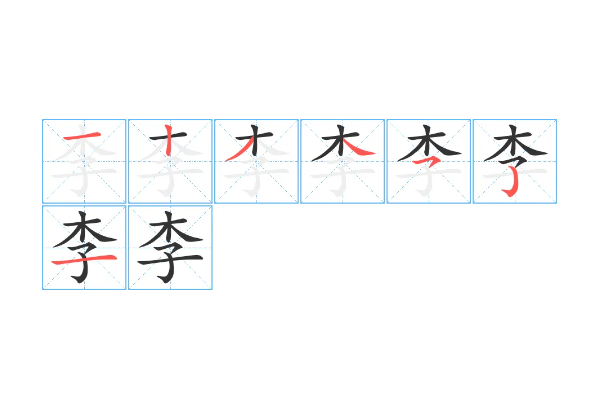 李字有几画 汉字李字有几画,李笔画一共几笔怎么写的图2