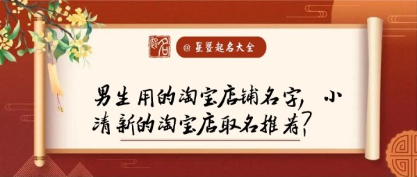 个性淘宝名字取什么好听男生,淘宝潮牌男装店铺名字图2