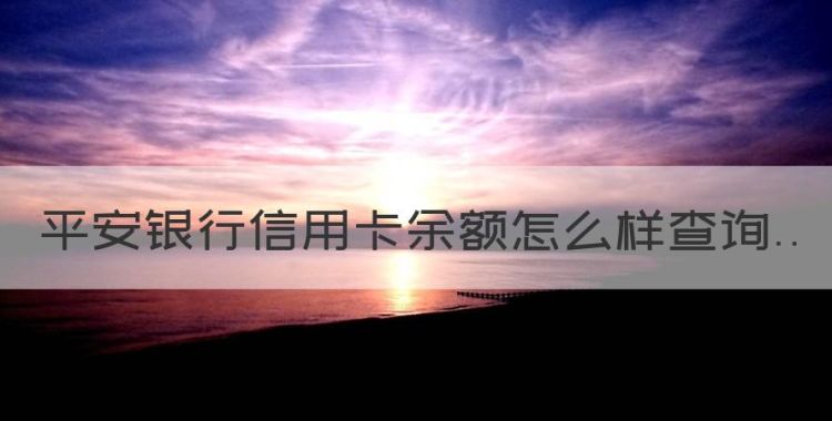 平安银行信用卡怎么查询账单，平安银行信用卡余额怎么样查询图1