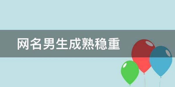 励志成熟稳重的网名,好听稳重成熟的网名男二个字图2