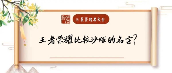 独一无二的沙雕王者名,比较沙雕的王者名女图2