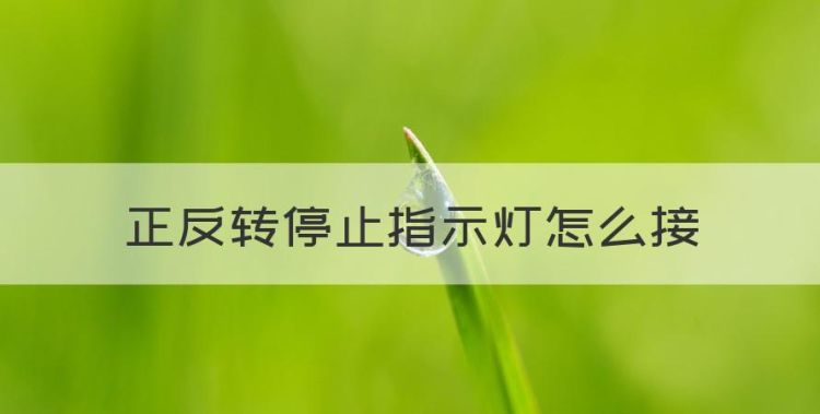 正反转停止指示灯怎么接，正反转控制电路加三个指示灯怎么接线图1