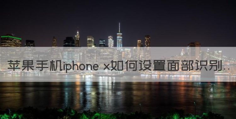 苹果手机iphone x如何设置面部识别