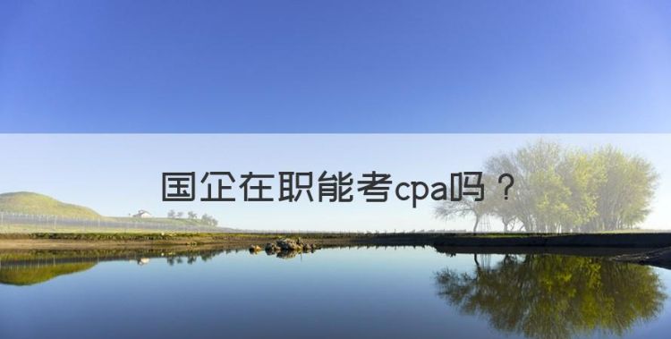 国企在职能考cpa，公务员可以考cpa吗