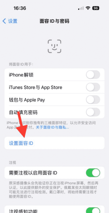 苹果手机iphone 怎么不能设置面容ID了图5