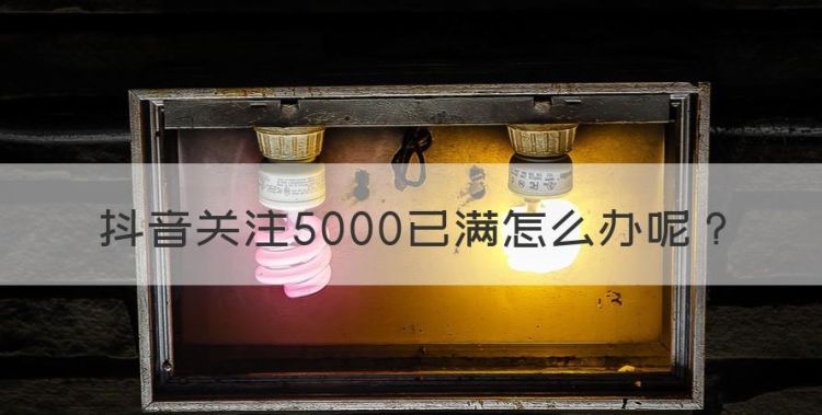 抖音关注5000已满怎么办