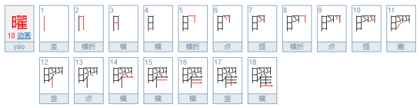 曜的读音有哪些,曜字读音