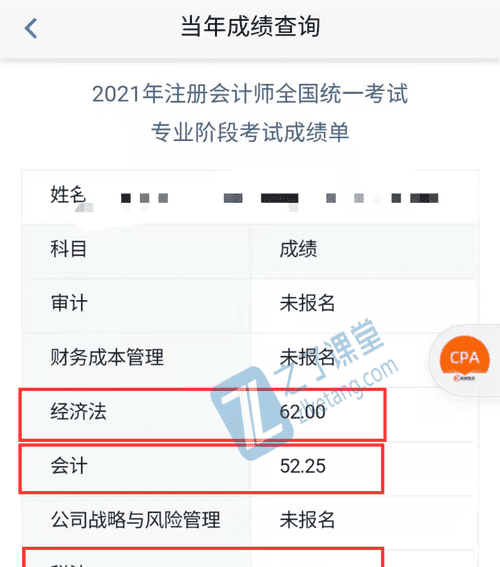 注册会计师是当时出分,注会考试成绩一般几个月公布一次图4