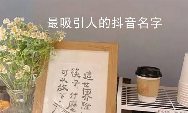 抖音名字怎么写吸引人,吸引人抖音名字女生