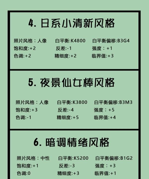 日系小清新参数,原相机参数怎么设置图3