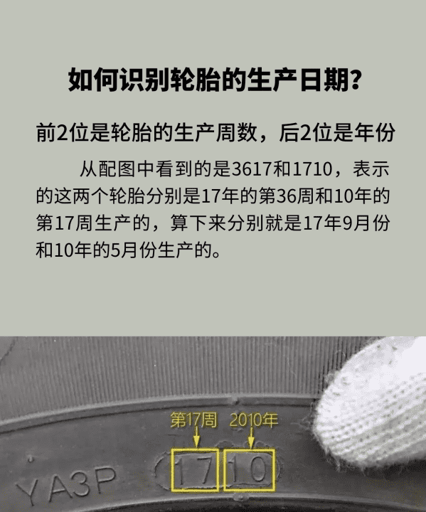 提新车怎么看轮胎和玻璃生产日期,如何查看汽车轮胎和玻璃的生产日期图3