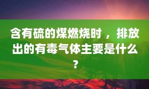 煤燃烧产生什么气体,煤燃烧会产生什么有害气体形成酸雨图4