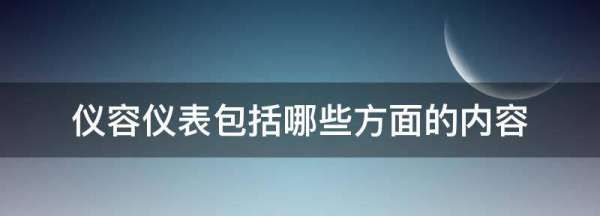 仪表包含了什么，仪表包括的五个要素是什么意思图1