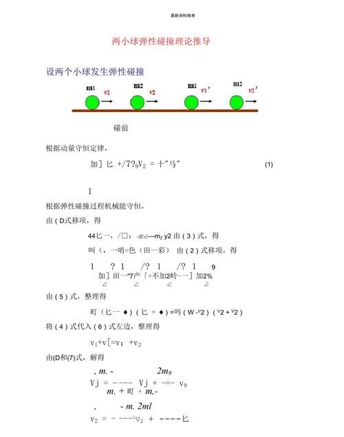 弹性碰撞公式怎么推导,弹性碰撞的公式是什么图4