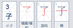 子的笔顺,怎么教孩子笔画顺序图4