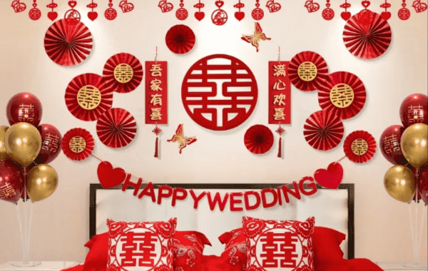 婚房拉花怎么挂，婚房拉花怎么固定图3