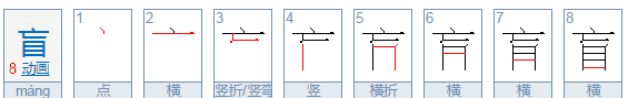 盲的部首,盲组词部首图5