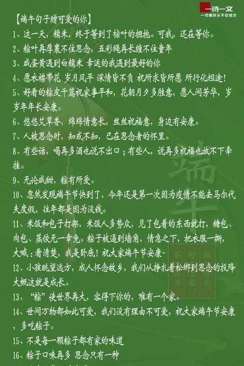 朋友圈关于端午节的留言7字,端午节的优美句子简短发朋友圈文案图2