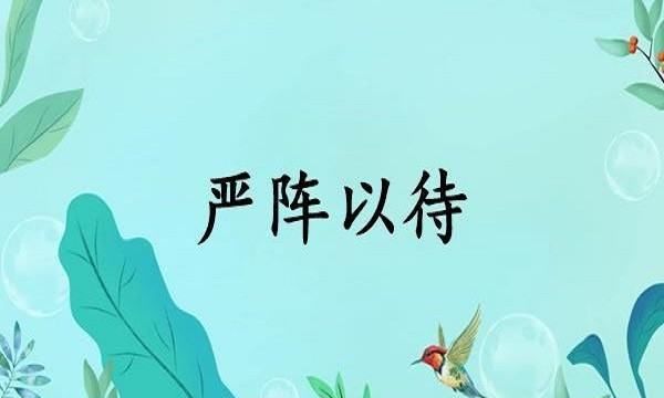 严阵以待的意思,严阵以待是什么意思图5