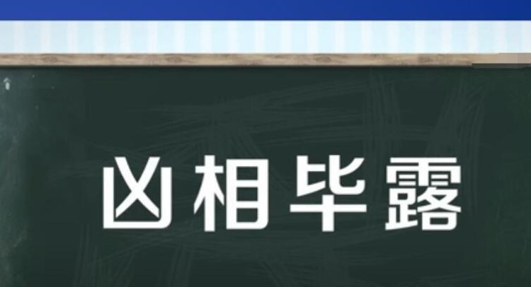 凶相毕露的意思,凶相毕露的意思是什么图3