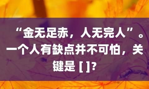 人无完人金无足赤的意思,金无足赤人无完人的意思图3