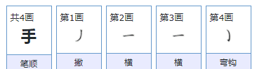 手的笔画,手的笔画