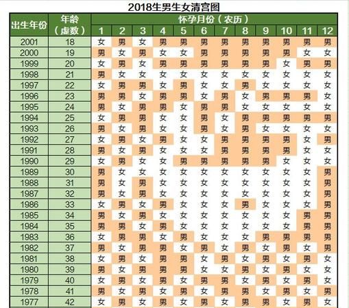 清宫表204生男生女图,生男生女清宫图表的准确率图1