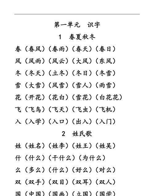 双字组词一年级下册,双字怎样组词语图3