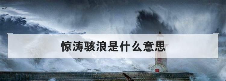 惊涛骇浪是什么意思,惊涛骇浪的意思图2