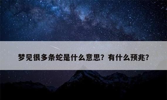 梦见一群蛇是什么预兆男人,中年男人梦到蛇预示着什么图4