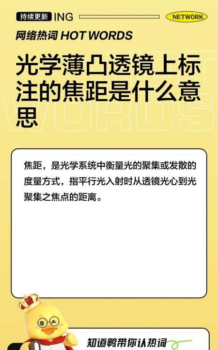 光学薄什么意思，光学薄凸透镜上标注的焦距是什么意思啊