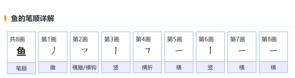 鱼的笔顺,鱼的笔画顺序怎么写图7