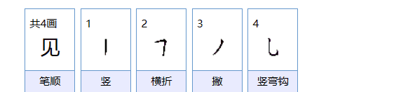 见的笔顺怎么写笔画,见字的笔画顺序图7