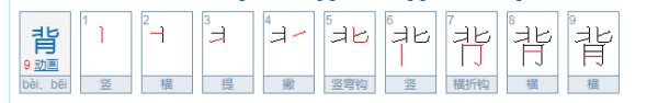 背的部首是什么再查几画,背查什么偏旁部首图4