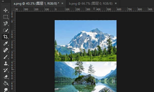 ps怎么把两张图片拼在一起,如何用ps将两张拼接成一张图6