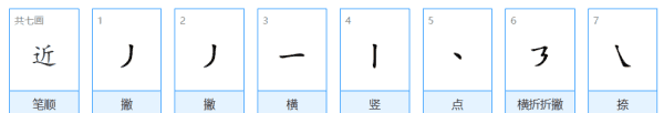近的笔顺笔画,近的笔顺笔画图7
