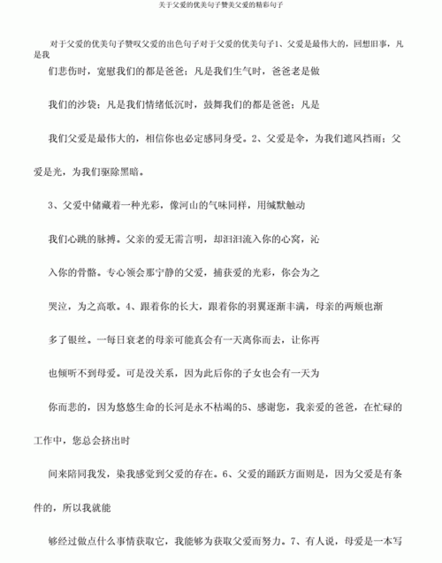 父爱的语录短句,赞美父爱的词语句子语段图4