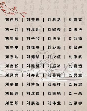 刘姓男孩名字大全202,刘姓男孩取名三个字图2