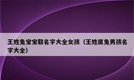 王姓女孩名字大全简单,姓王女孩名字优雅大气四个字图4