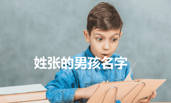 张什么名字好听男孩的,姓张的男孩名字