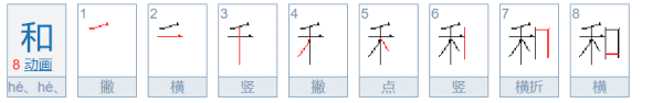 和的笔顺,和的笔顺正确的写法的图5