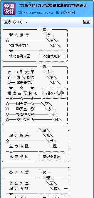 yy子频道设计大全可复制,yy频道设计图案可复制