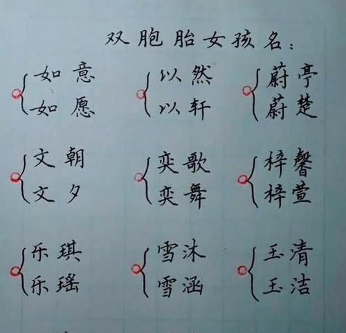 双胞胎男孩洋气的名字,女孩儿双胞胎起名取名字大全图4