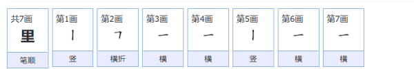 里的拼音笔顺,里字的笔顺图3