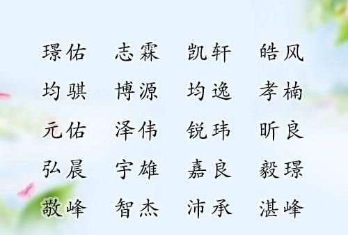 精致高雅的男孩名字,高雅有诗意的男孩名字寓意