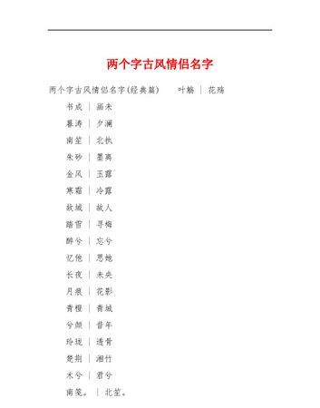 两个字名字古风,两个字的古风名字女生图4