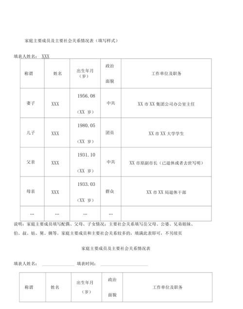 表格家庭成员称谓怎么填,家庭成员称谓怎么填