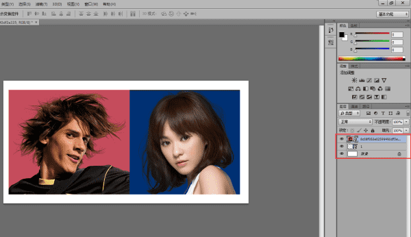 如何用ps将两张拼接成一张图13