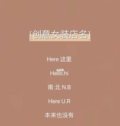 女装品牌起名字,好听洋气的女装店名中文图4