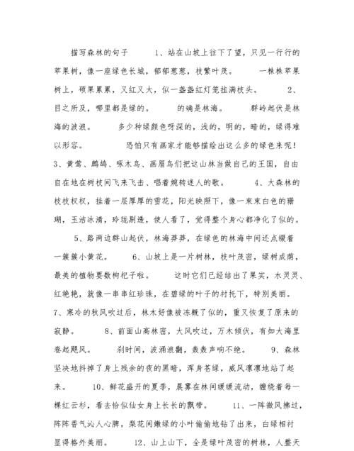 关于森林爱情的句子,挪威的森林表白的句子在好多页图2